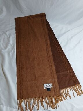 Hermes Brown Two-Tone Men's Scarf